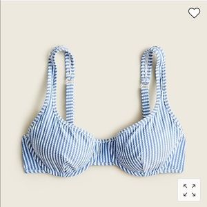 Jcrew Underwire bikini top in classic seersucker
